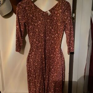 Pact fit and flare midi dress size small